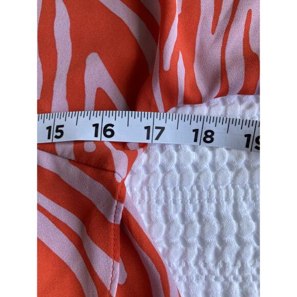 Cabi Saunter Kimono Maxi Dress‎ Sz S High Low Zebra Orange Purple 5795 Faux Wrap - Picture 13 of 16
